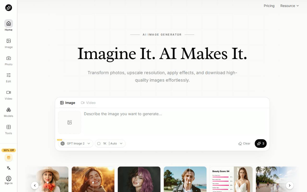 AI Imagine – A powerful AI image and video tool
