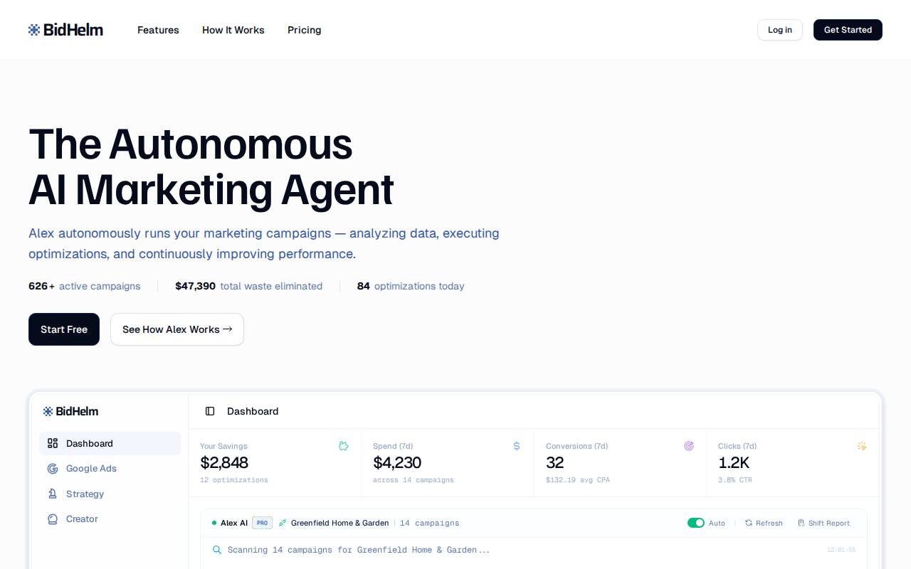 BidHelm – A smart AI ads optimization tool