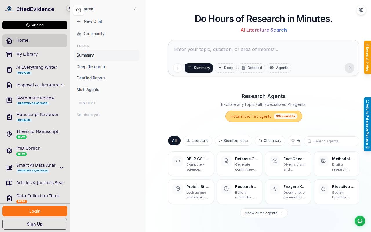 CitedEvidence – CitedEvidence is an AI research assistant for academic writing with citations.