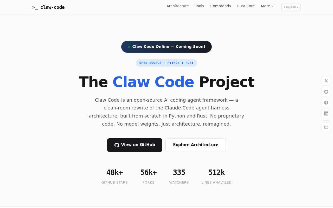 Claw Code – A robust open-source AI coding tool