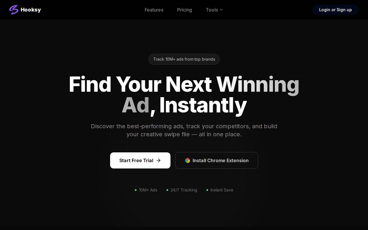 Hooksy – A comprehensive ad insights tool for winning campaigns tool