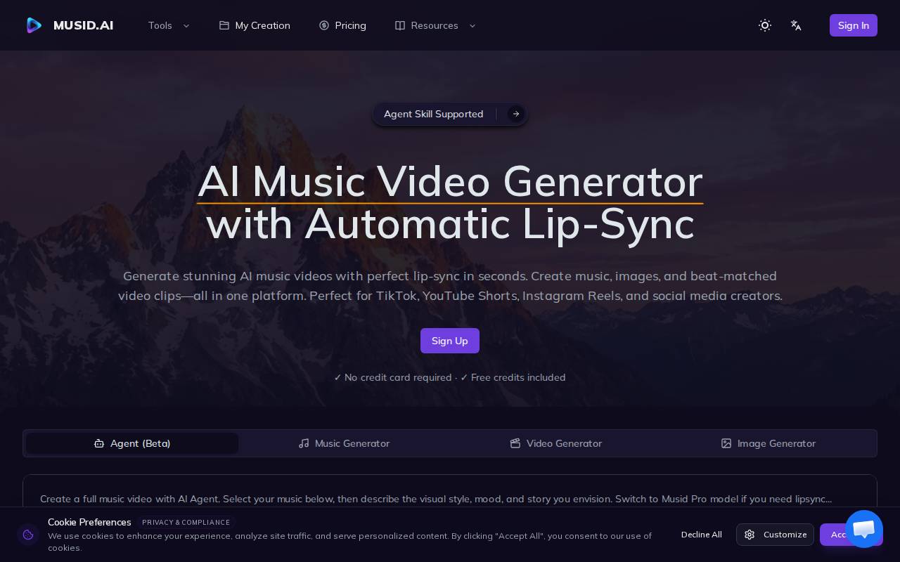 Musid AI Music Video Generator – A comprehensive AI music video tool