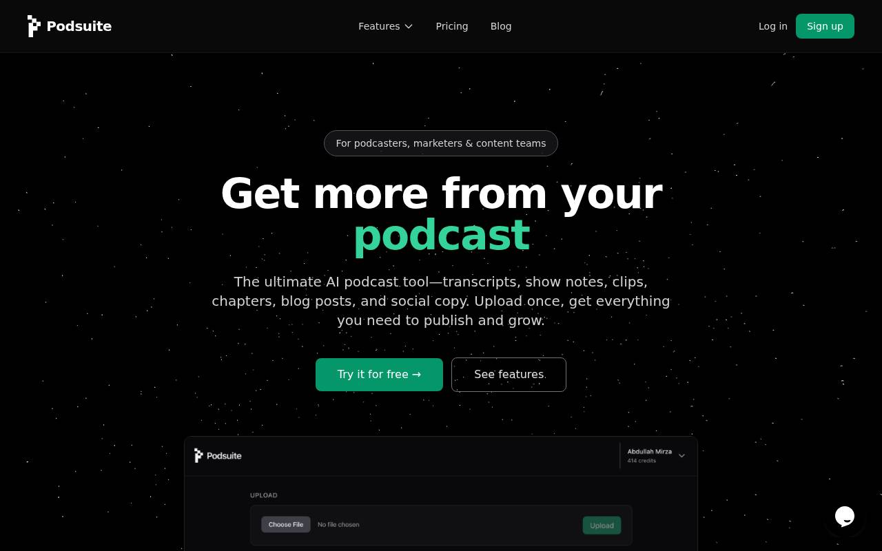 Podsuite – A podcast content automation tool