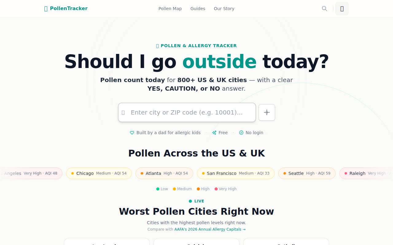 PollenTracker – A free daily pollen forecast tool