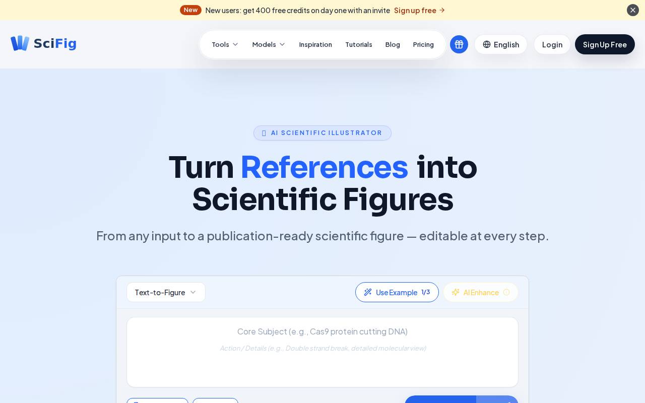 SciFig – A smart AI scientific-figure creation tool