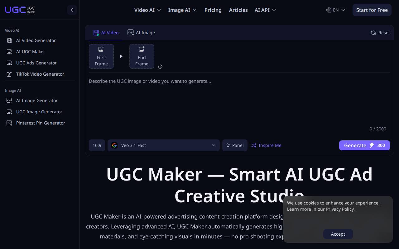 UGC Maker AI – Create high-converting UGC video ads and images with AI in minutes.