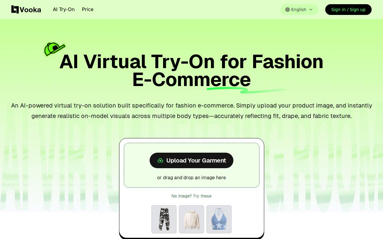 Vooka – A free AI fashion try-on tool for brands