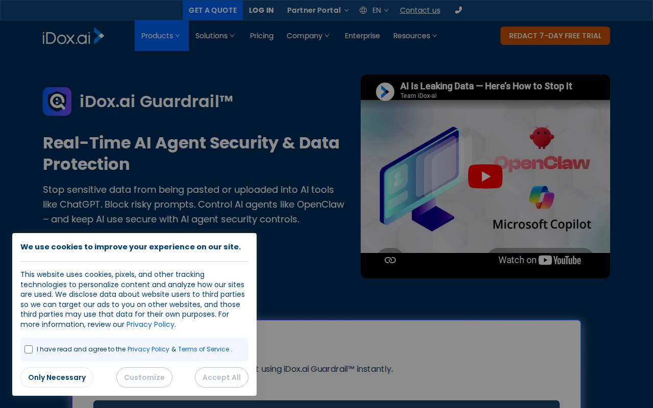 iDox.ai Guardrail – A real-time AI agent security tool