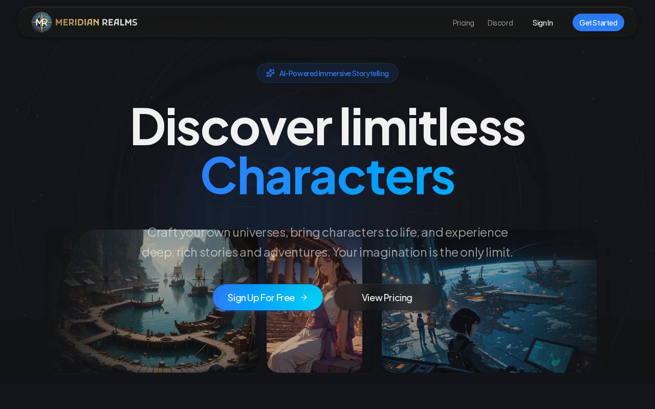 Meridian Realms – A Meridian Realms storytelling tool