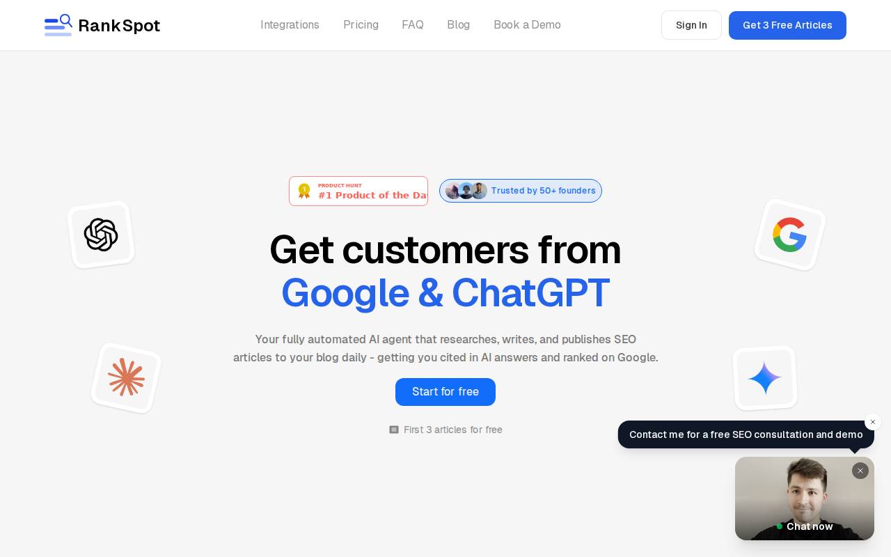 RankSpot – A AI-powered SEO article autopilot tool