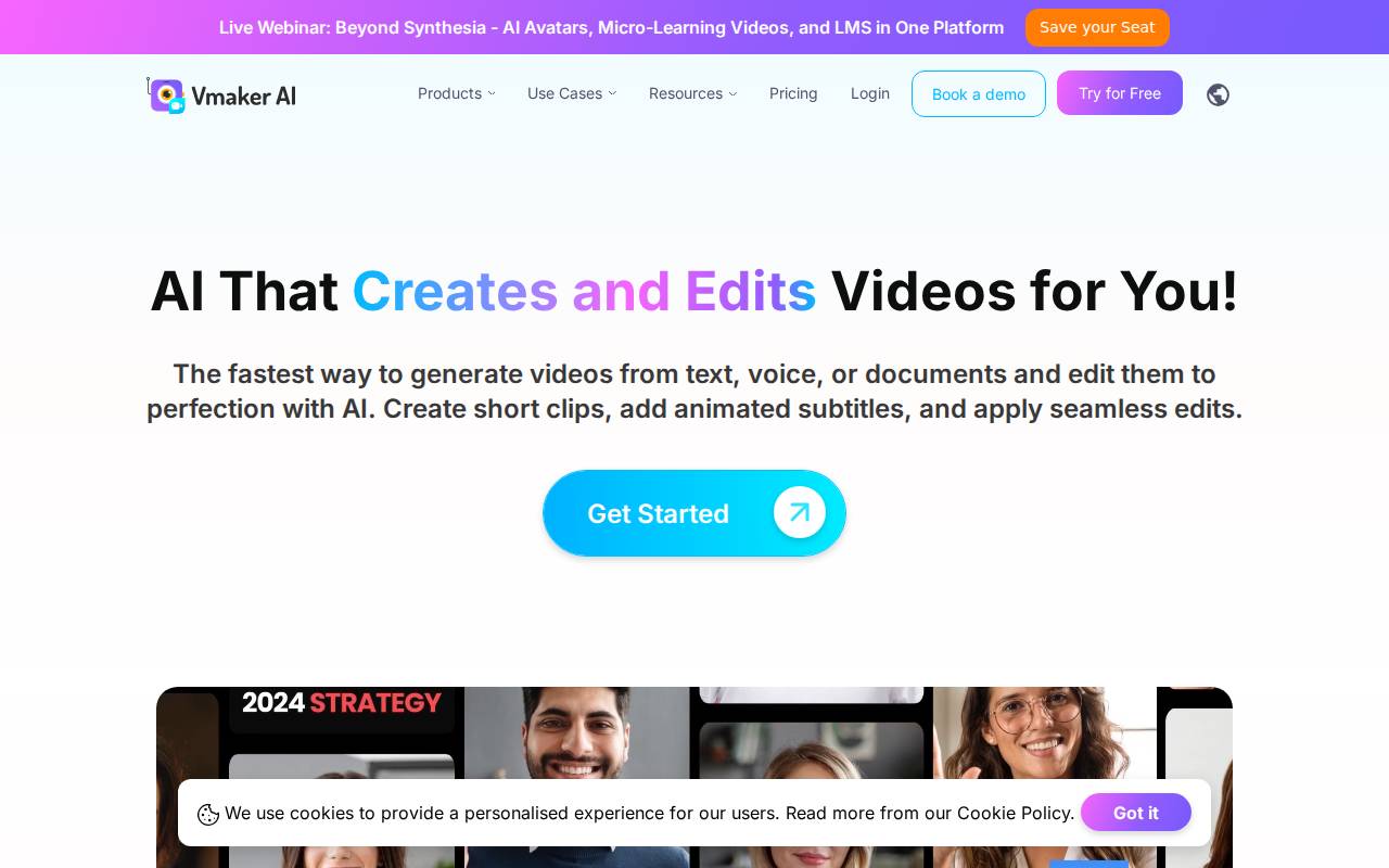Vmaker AI – A DIY AI video creation tool for fast, reliable editing tool
