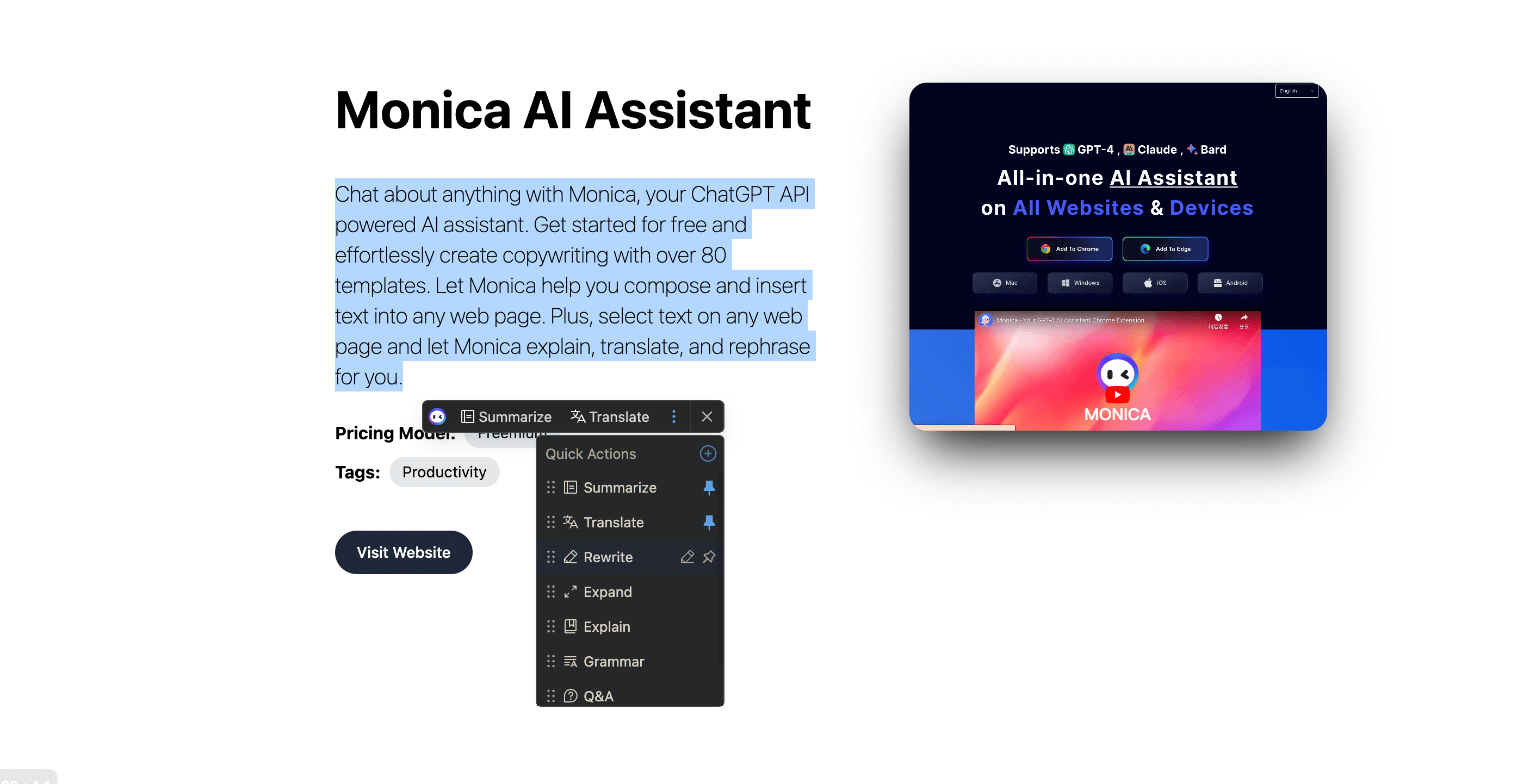 The Top 4 Free ChatGPT Chrome Extensions in 2026 - Monica - Your ChatGPT AI Assistant Chrome Extension