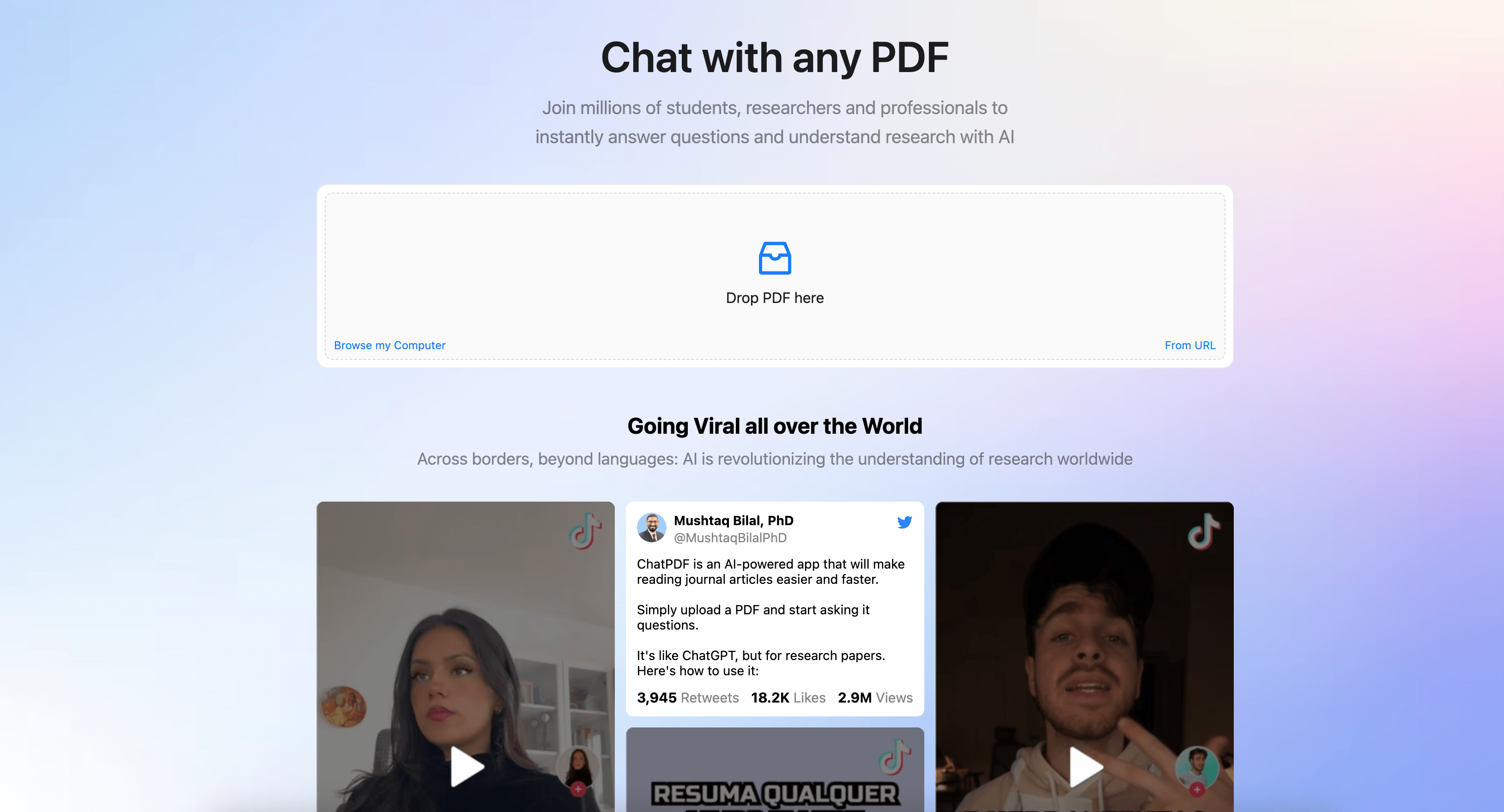 ChatPDF – Chat with any PDF