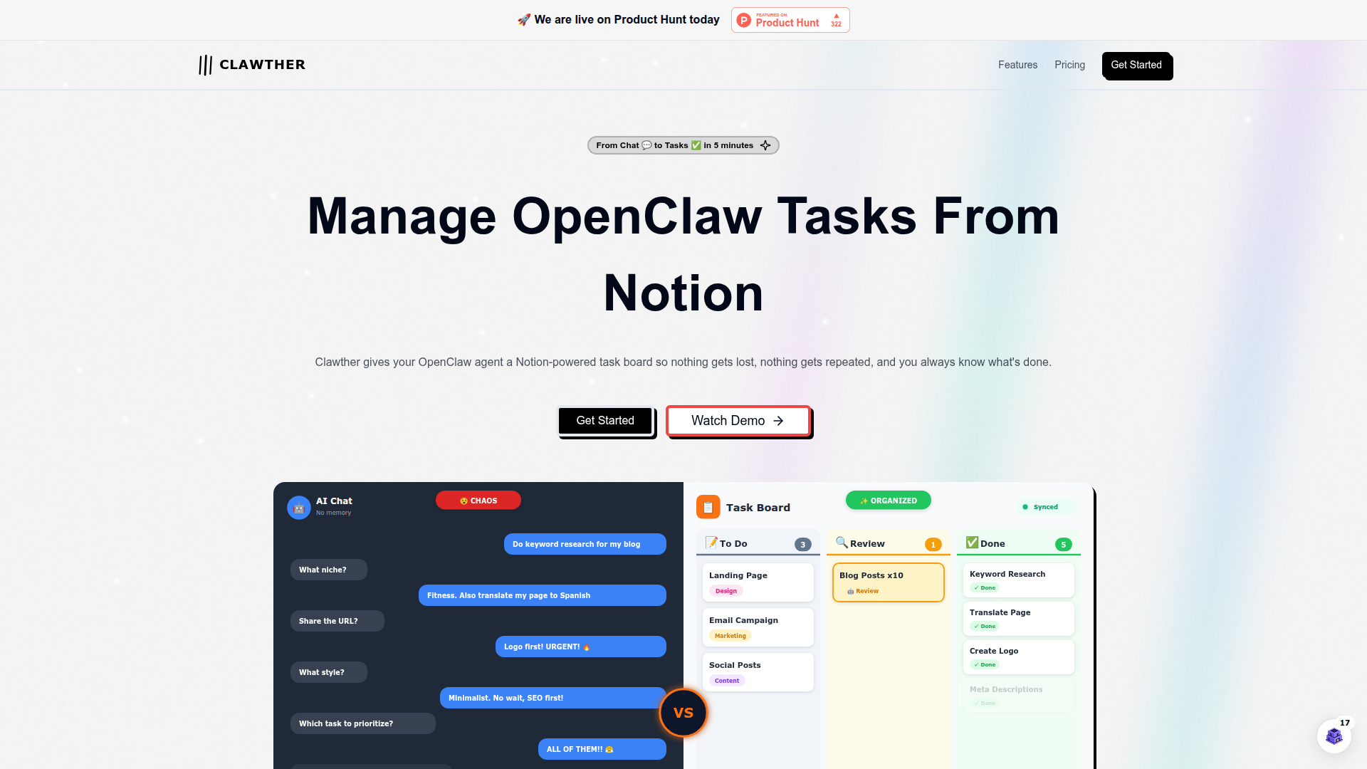 Clawther – A Notion-powered OpenClaw task board tool