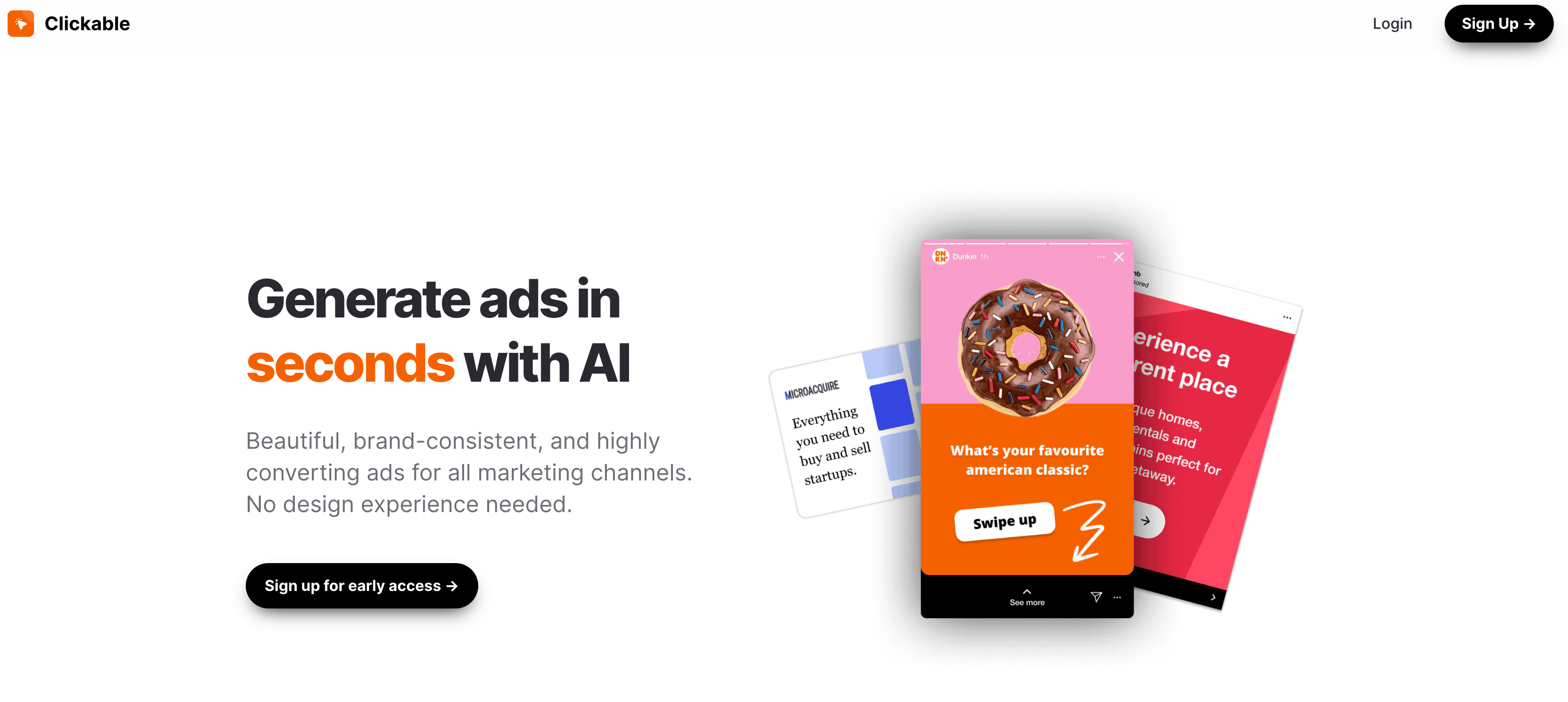 Clickable – An AI-powered ad generation tool