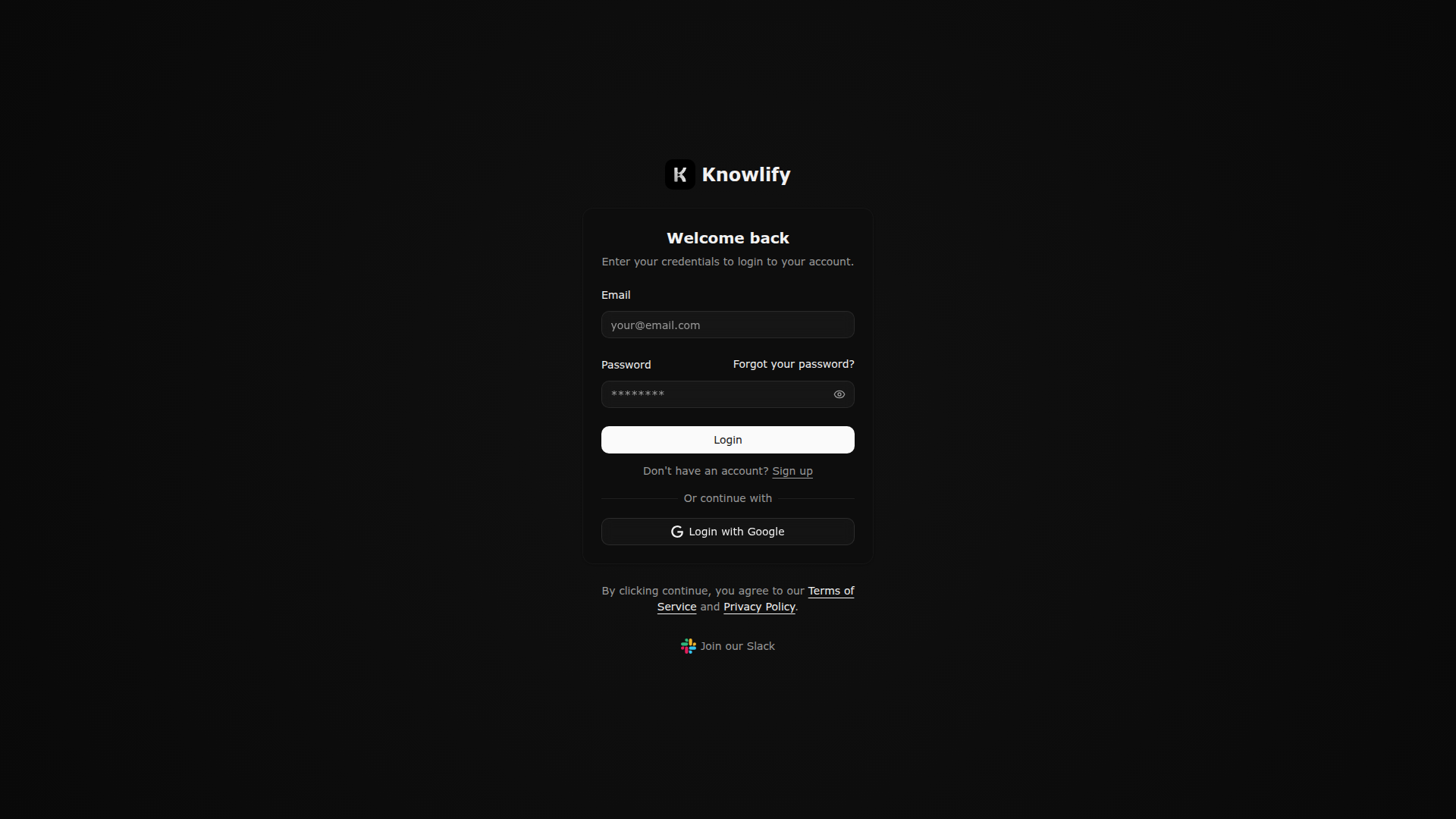 Knowlify – A versatile authentication tool for streamlined logins.