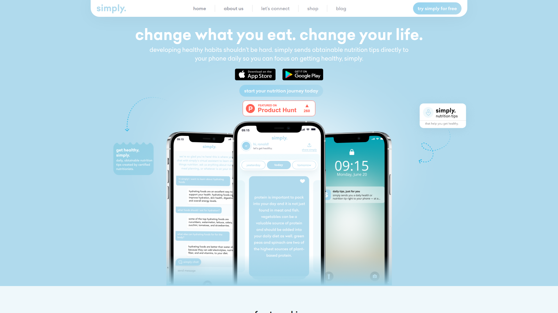 Simply Daily Nutrition Tips – A daily nutrition tips tool to boost healthy habits