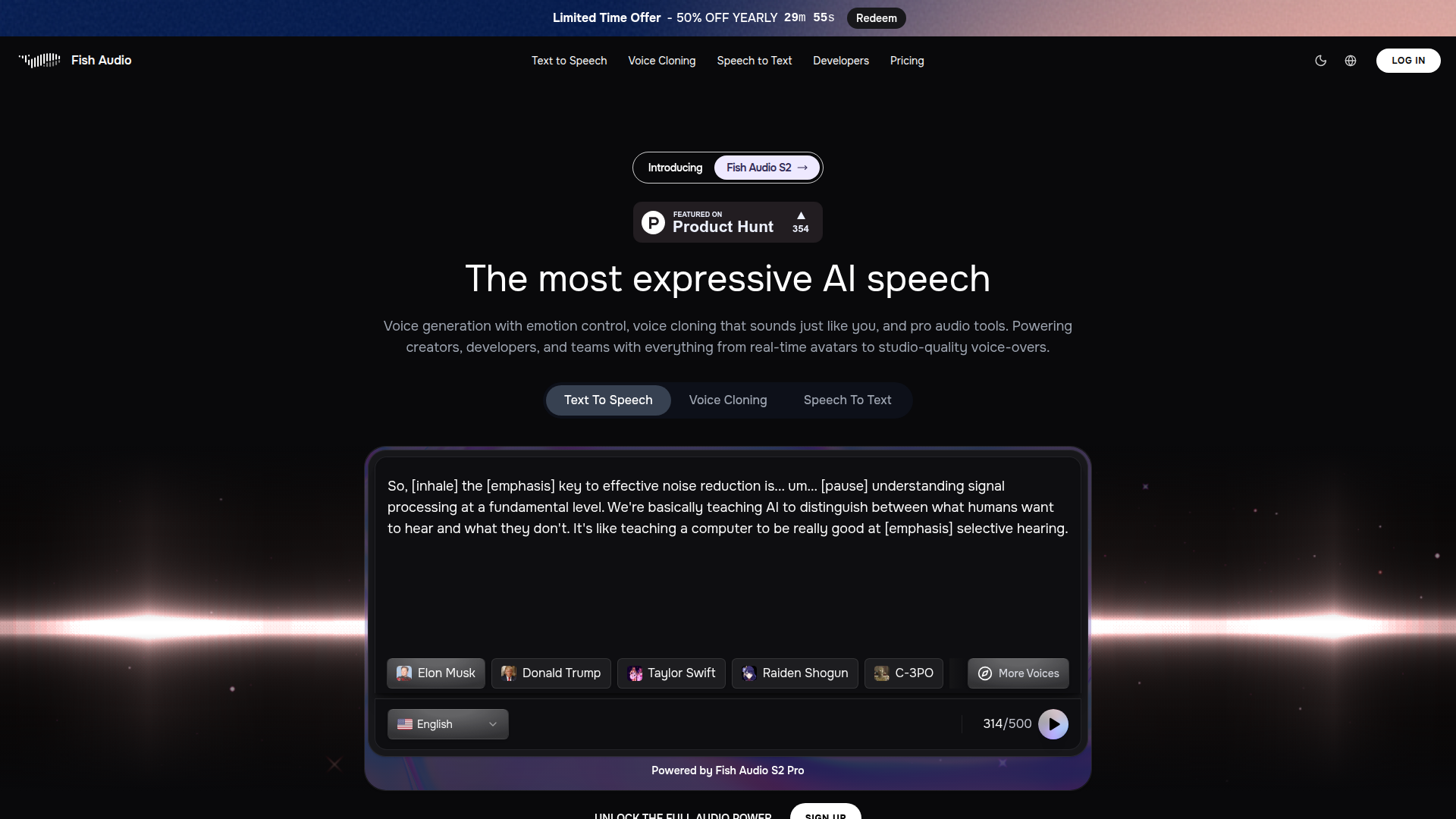 Fish Audio – A hyper-expressive AI voice tool