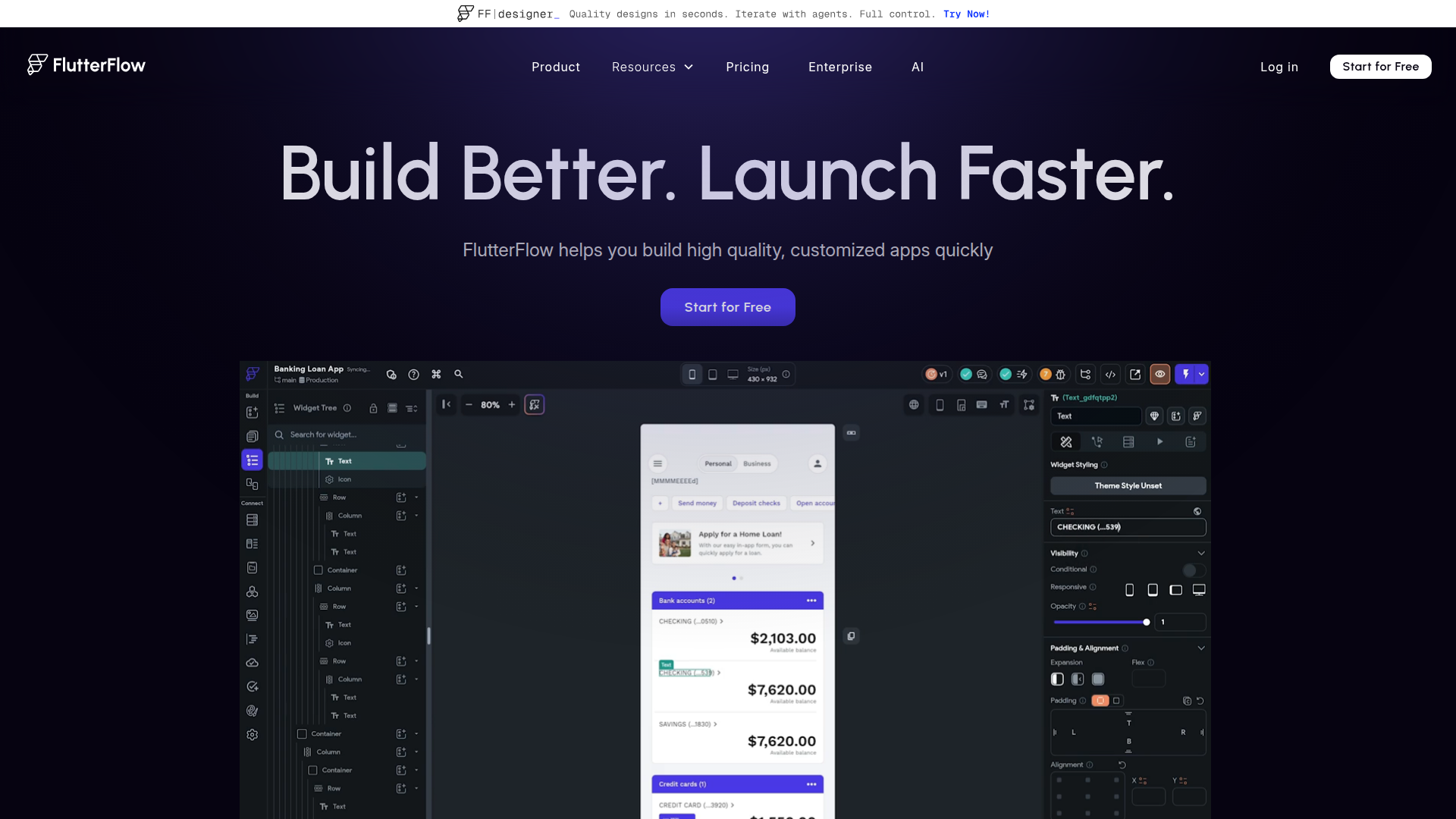 FlutterFlow – A visual app builder tool