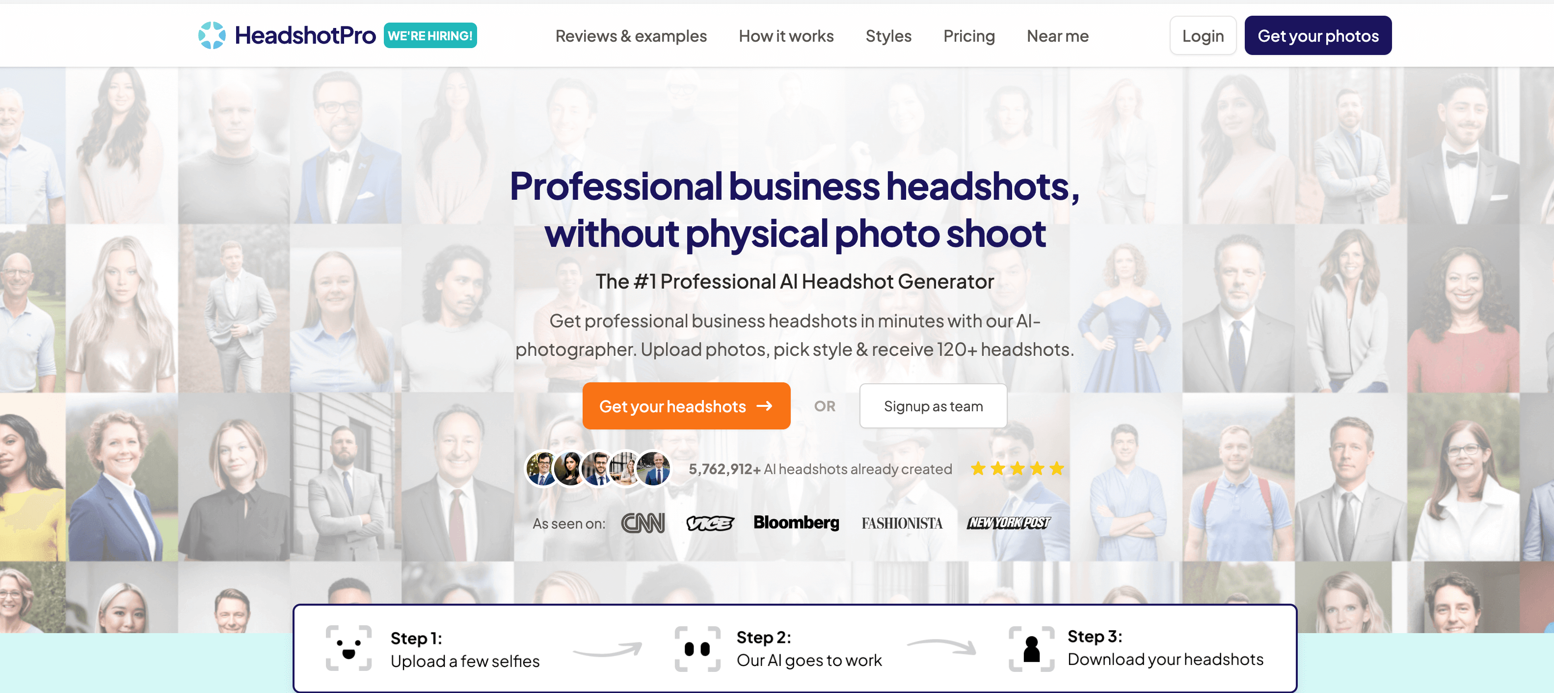 HeadshotPro – Professional AI-Generated Headshots.
