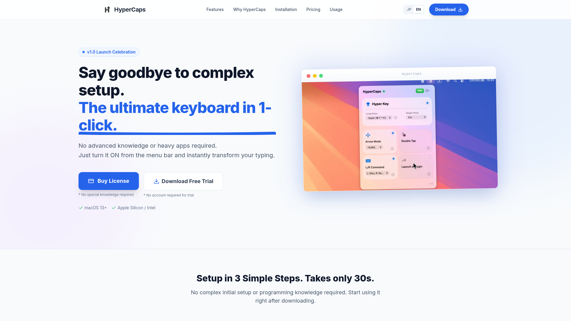 HyperCaps – A macOS Caps Lock remapping tool