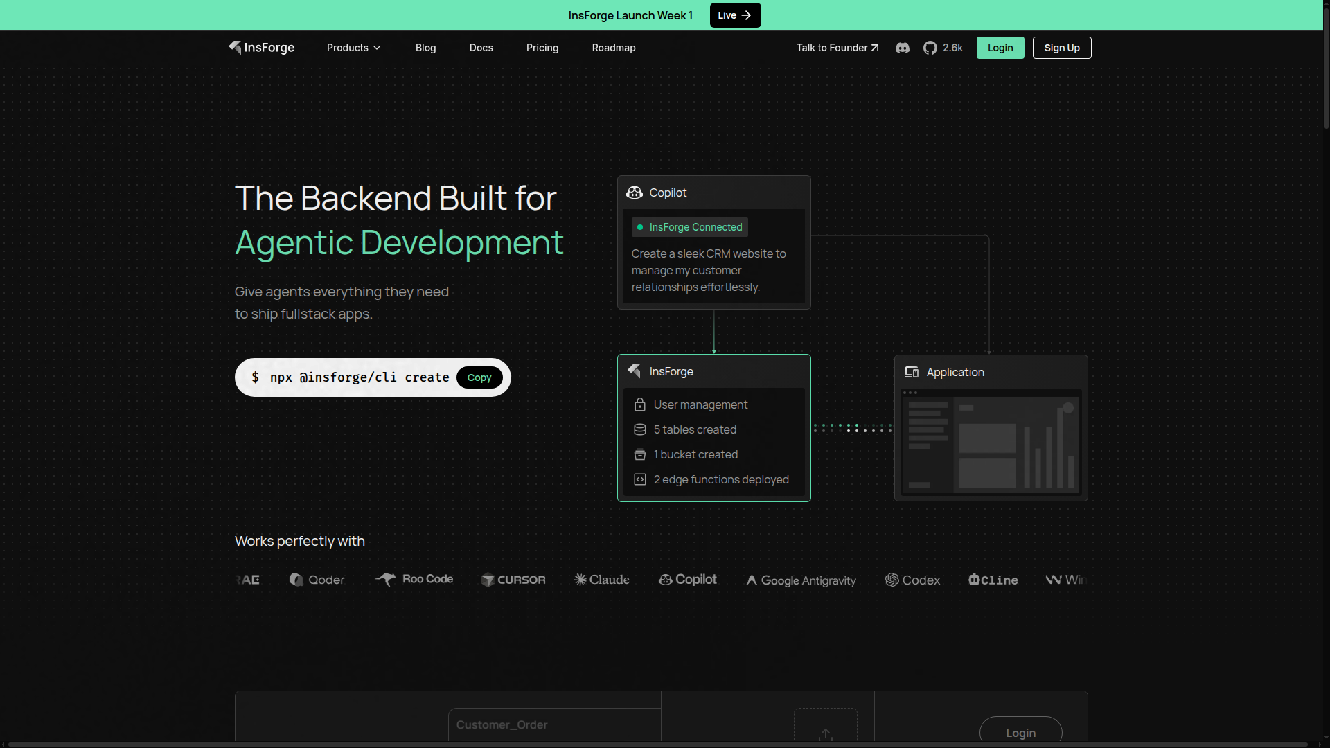 InsForge – A backend tool for agentic development tool