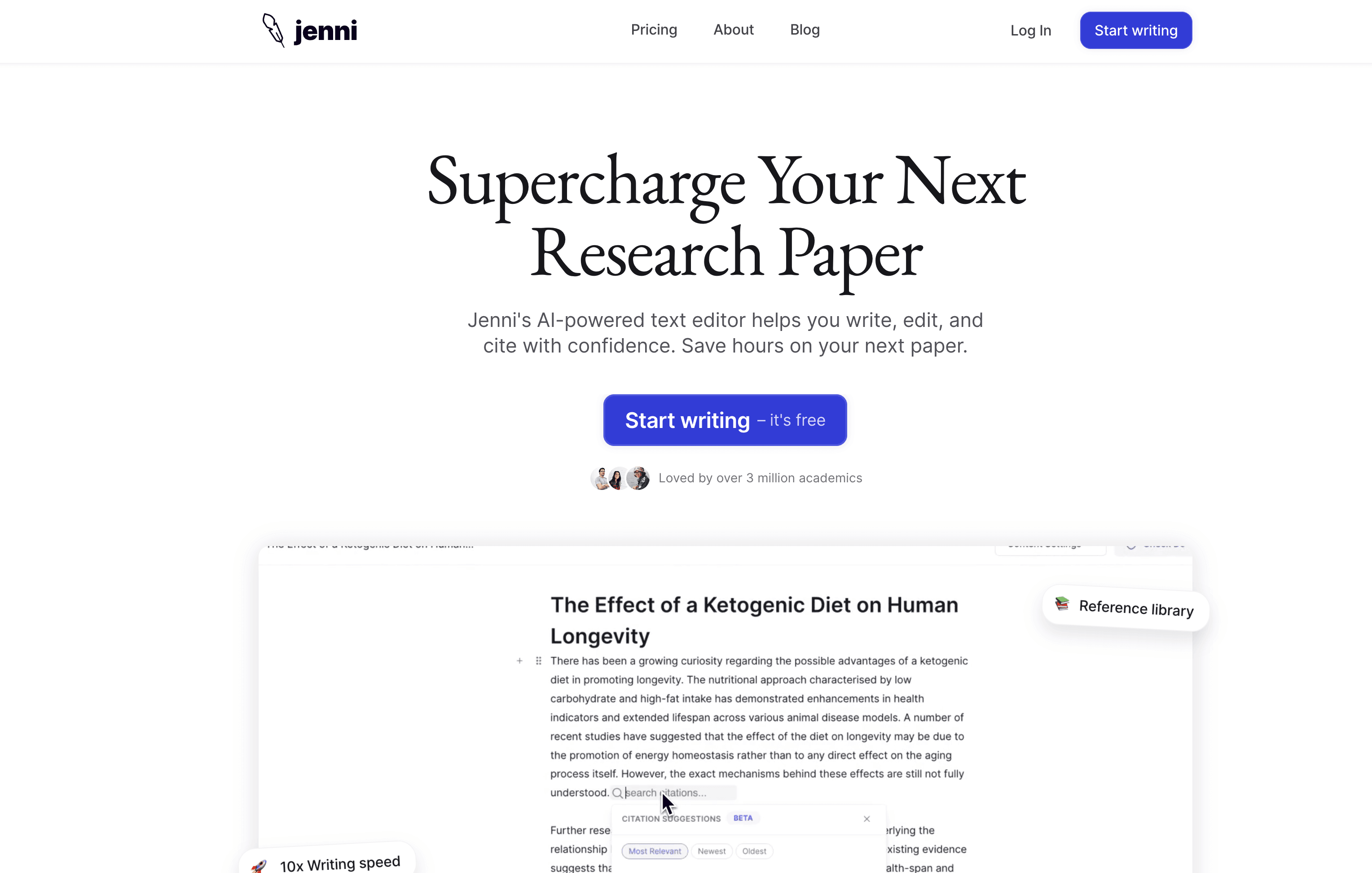 Jenni AI – An AI research paper generator