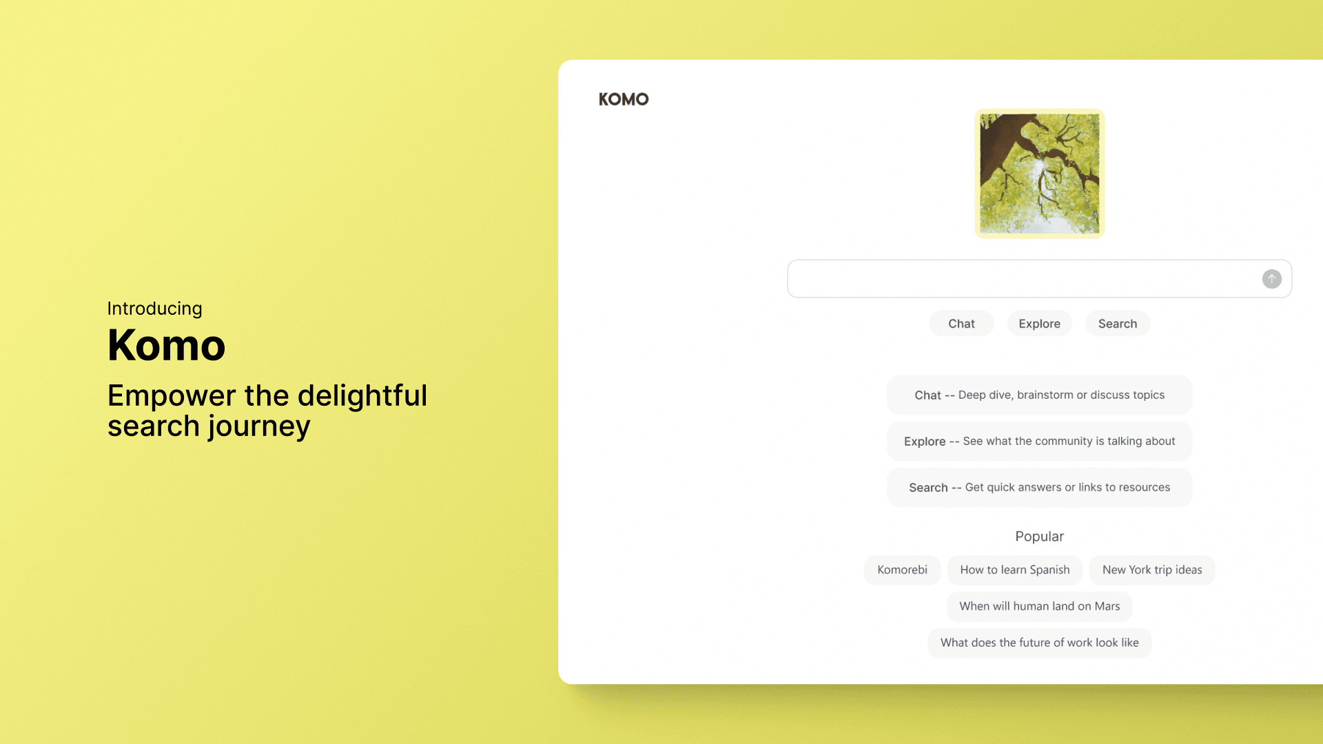 Komo Search – Generative AI to Put Your Search Journeys First