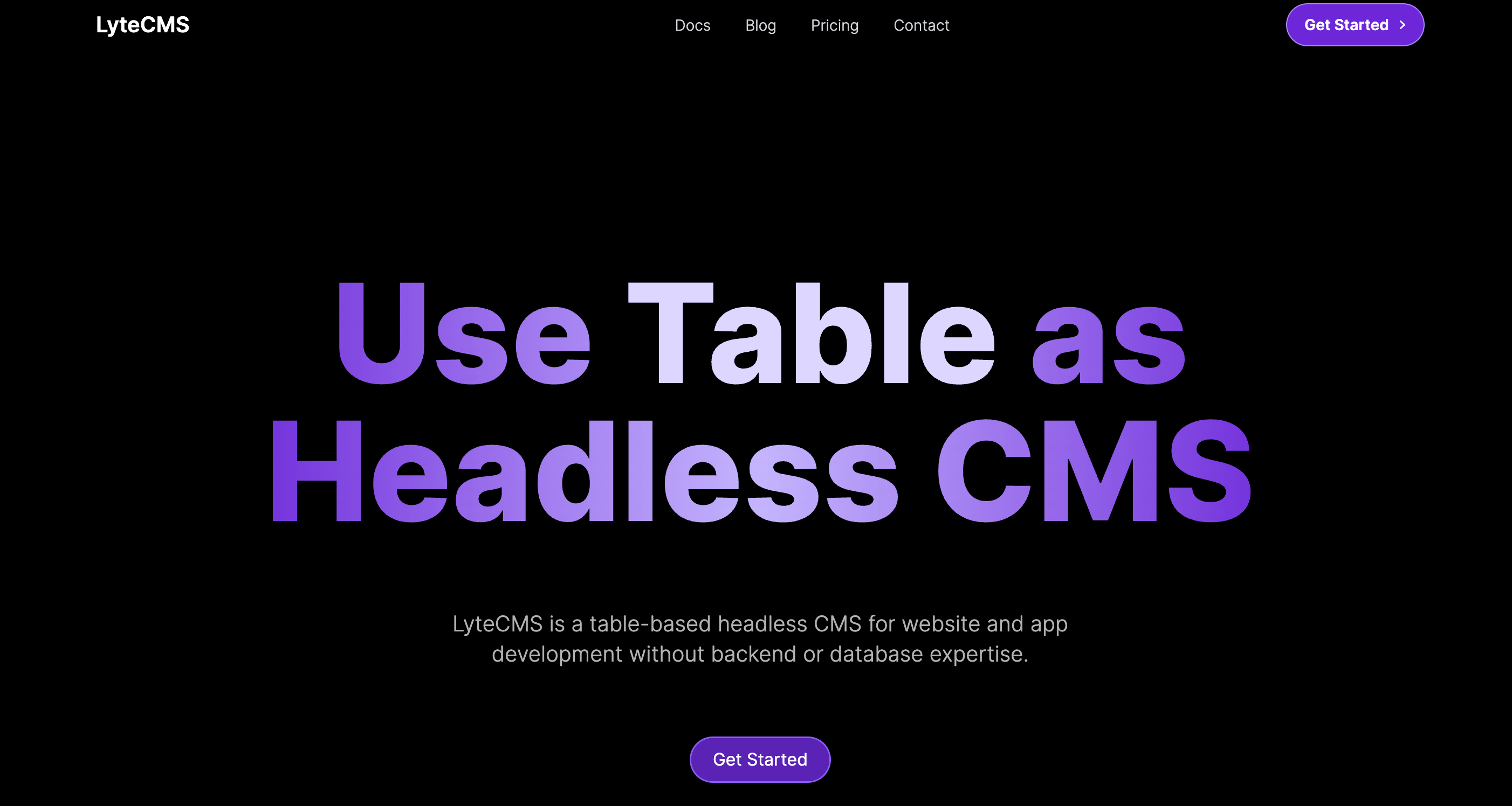 LyteCMS – Use Table as Headless CMS.