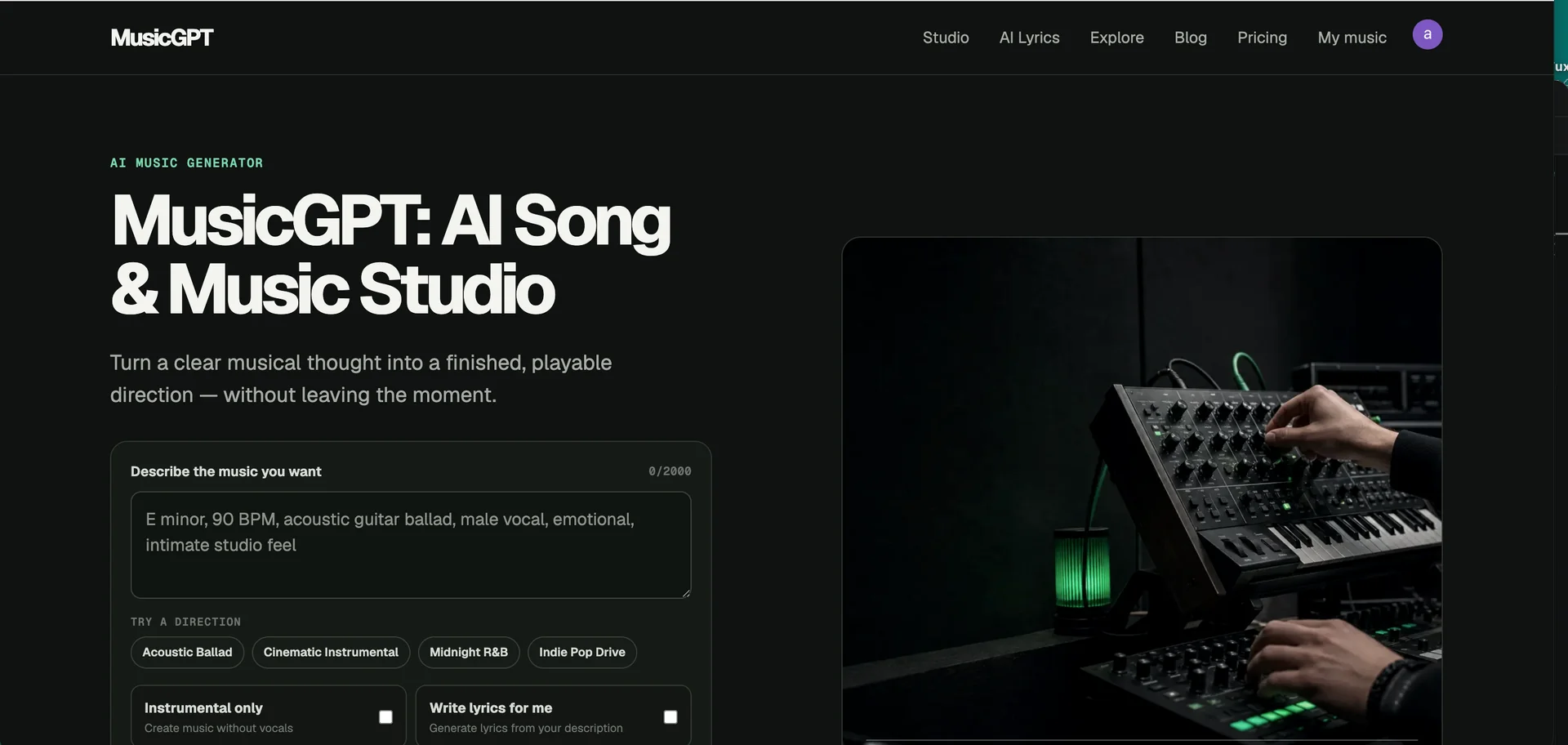 MusicGPT – An AI Music Generator Tool
