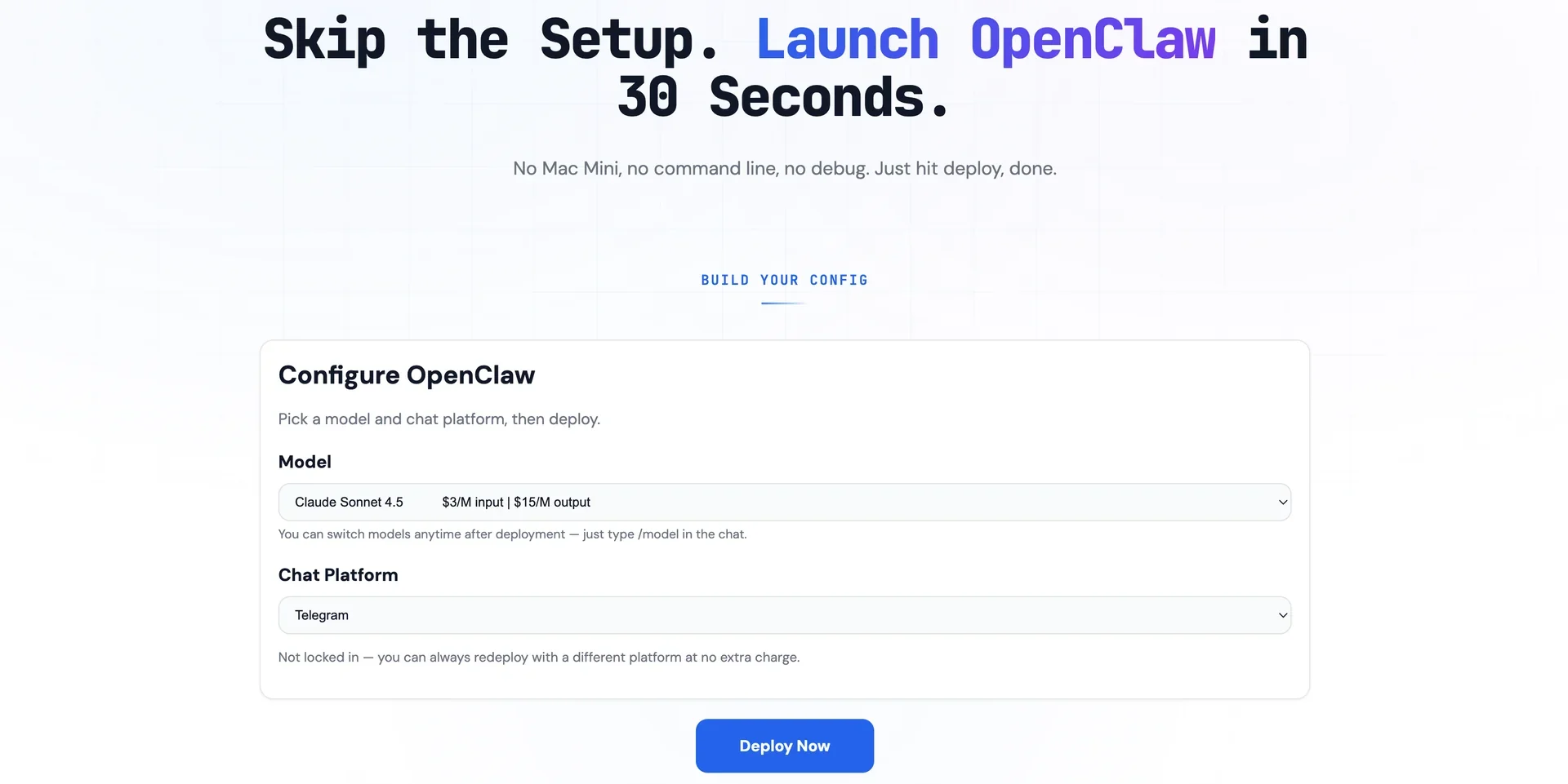OpenClaw Launch – A one-click OpenClaw deployment tool