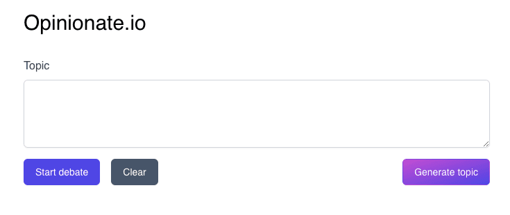 Opinionate.io – A tool to practice debating.