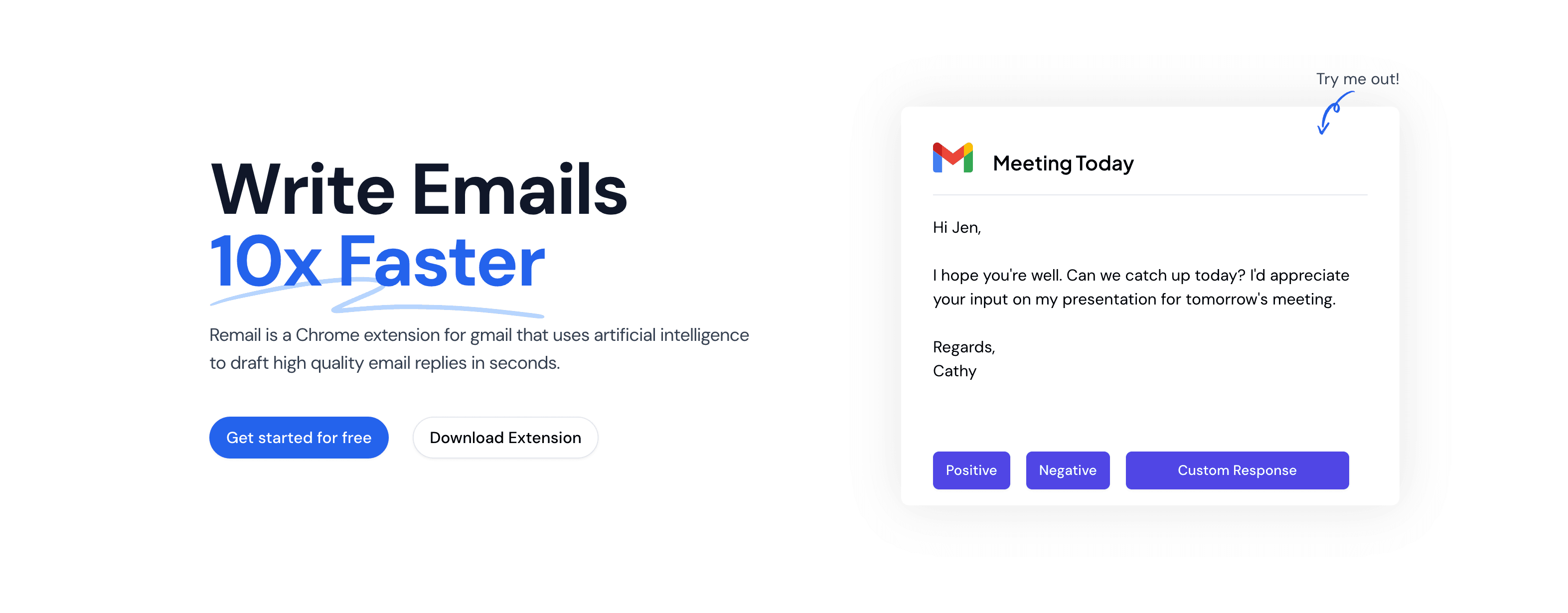 Remail AI – A Chrome extension for Gmail