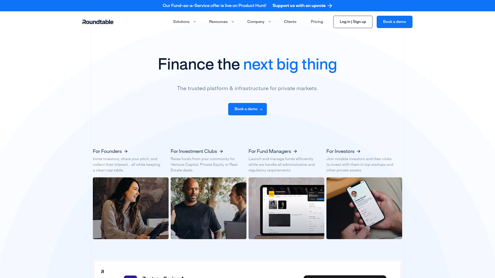 Roundtable – A private markets fundraising tool