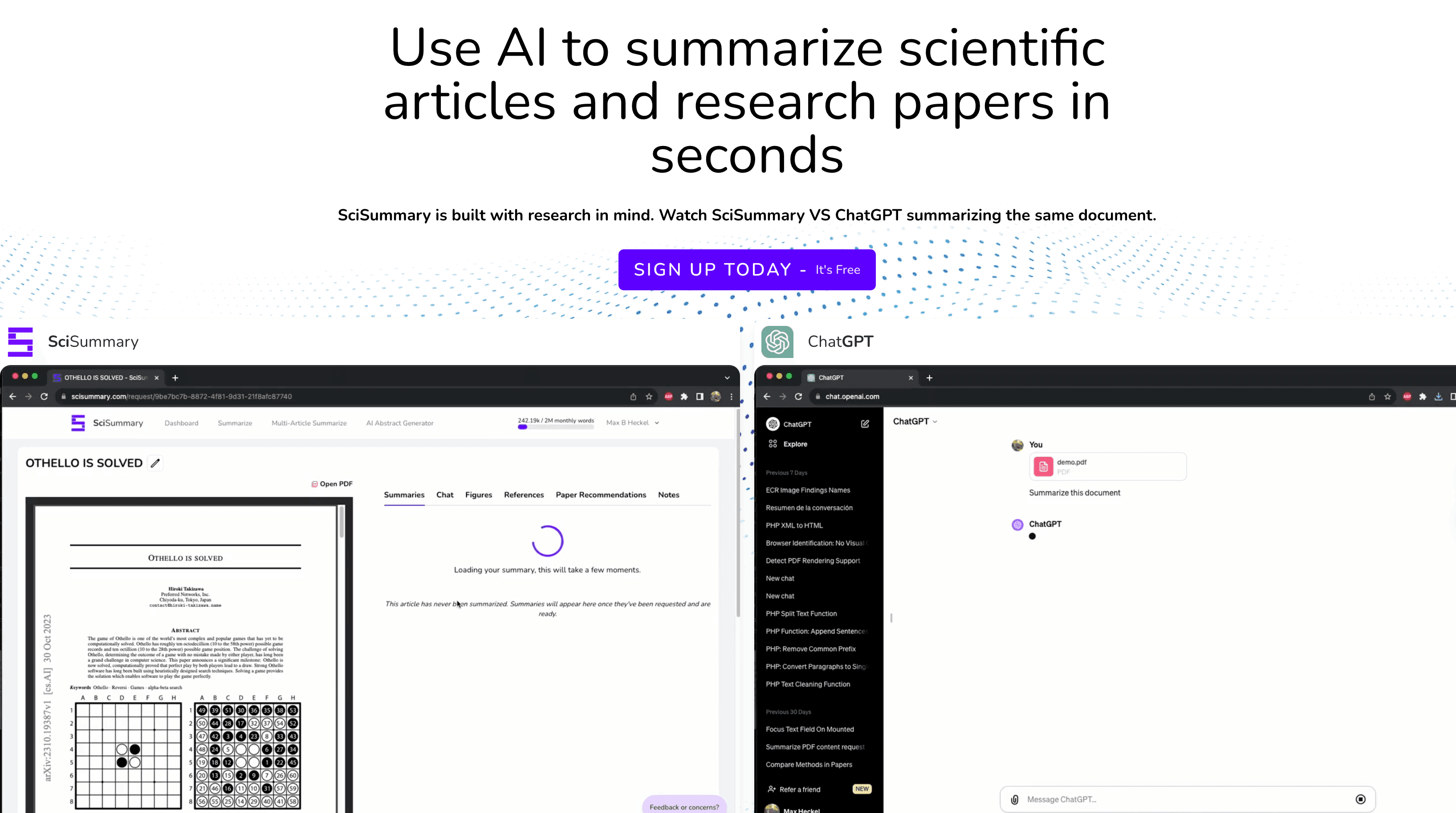 SciSummary – PDF Summary Generators