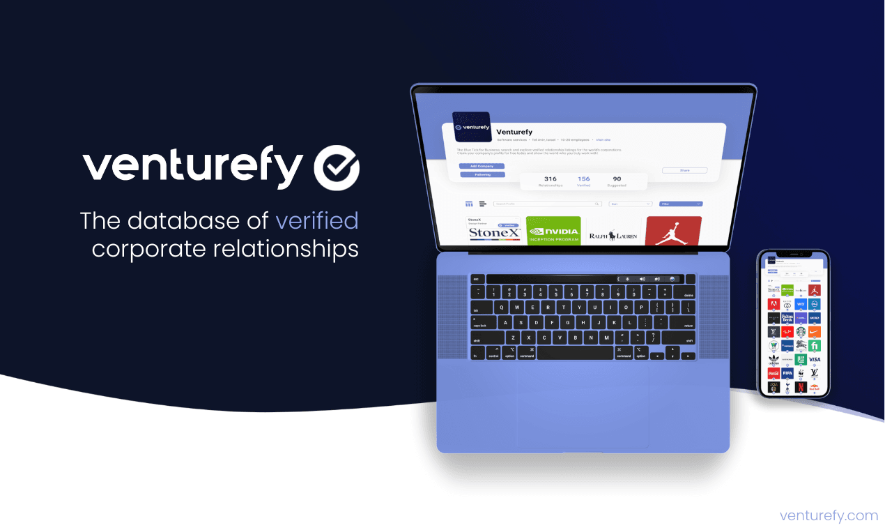 Venturefy – A tool to verify corporate proof to increase trust with customers.