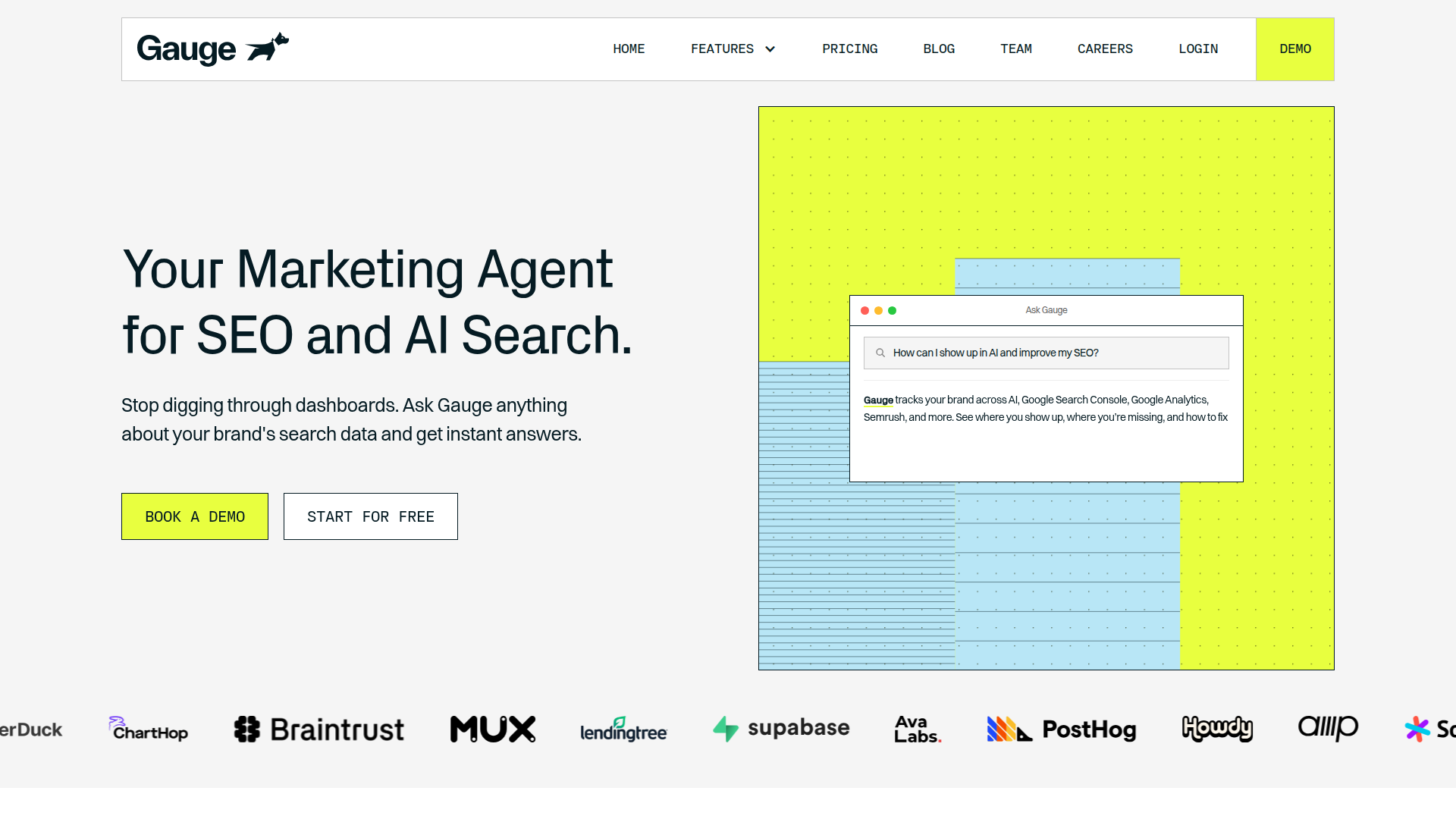 Gauge – A real-time data insights tool for marketing.
