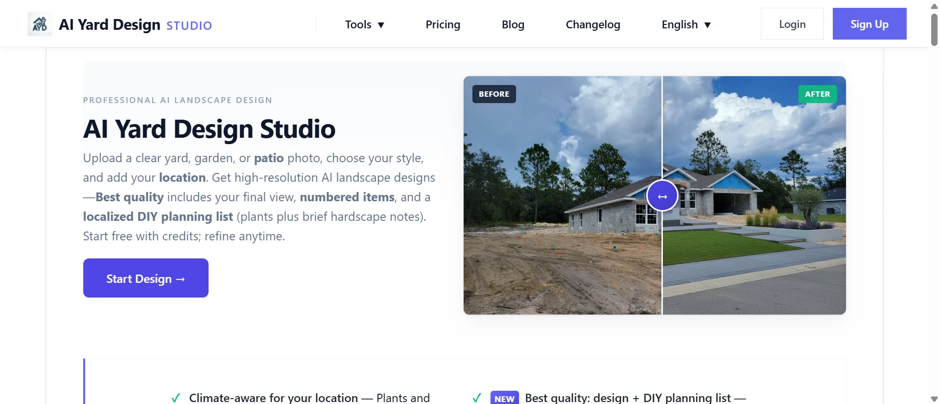 AI Yard Design Studio – An AI Landscape Design Platform