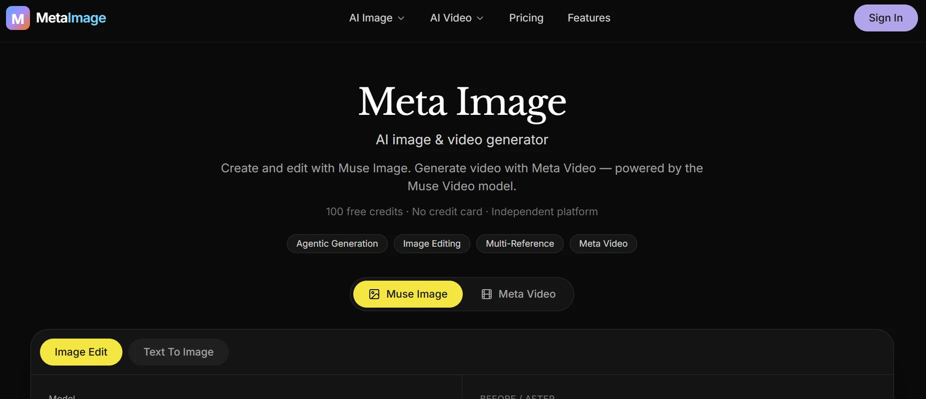 Meta Image – An AI Image & Video Generator Tool