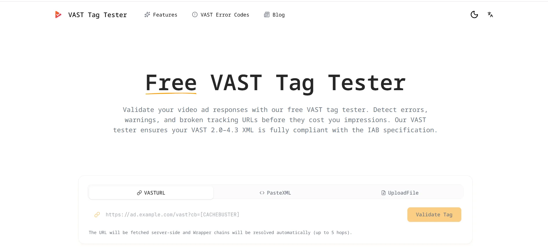 VAST Tag Tester – A VAST Tag Validator Tool